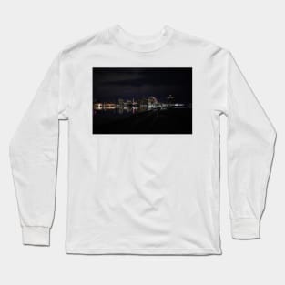 Detroit View at night / Detroit river photography, Long Sleeve T-Shirt